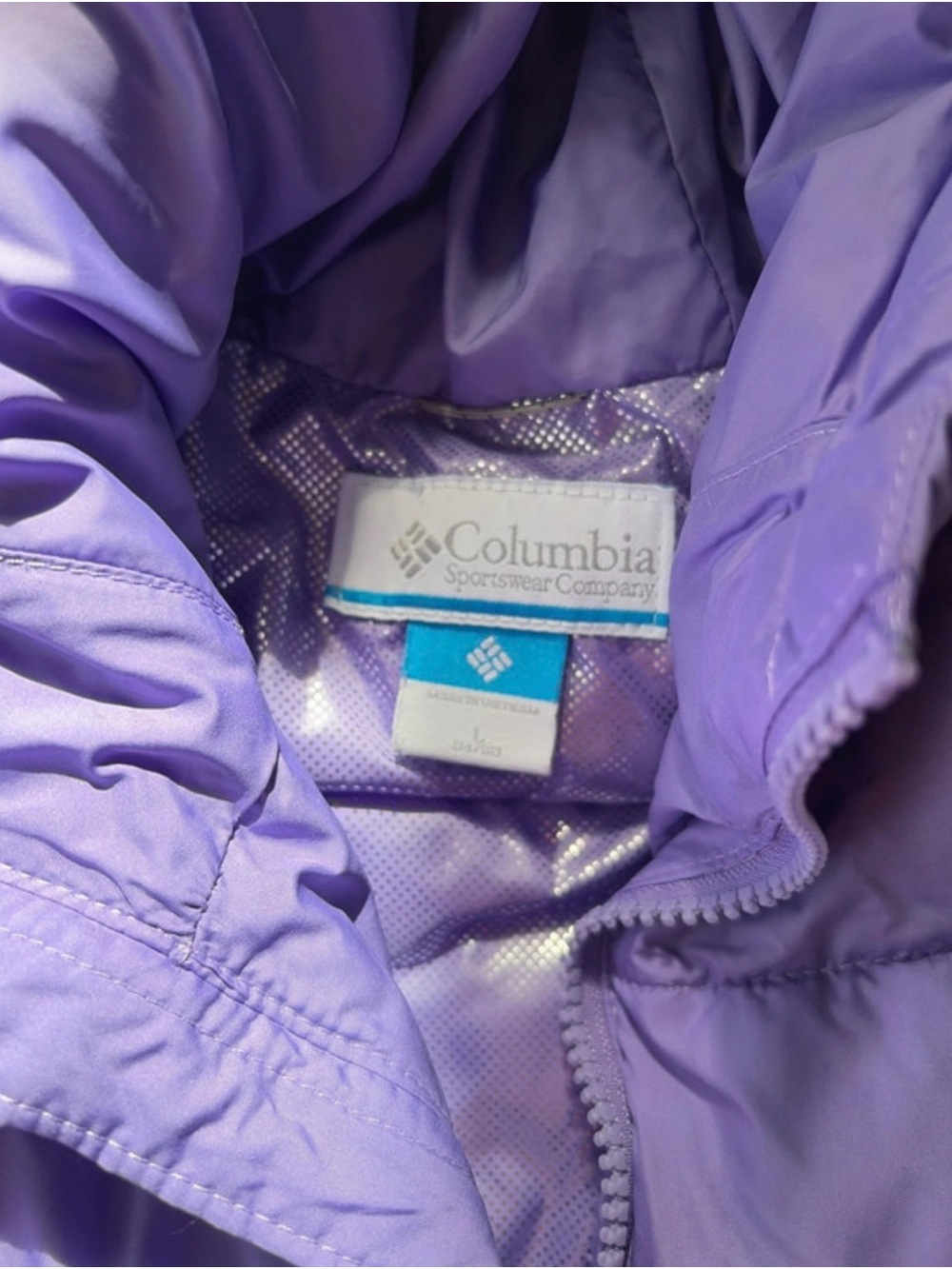 Columbia Girls' Light Purple Puffer Jacket